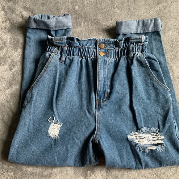 Forever 21 Denim - Distressed High-Waisted Jeans